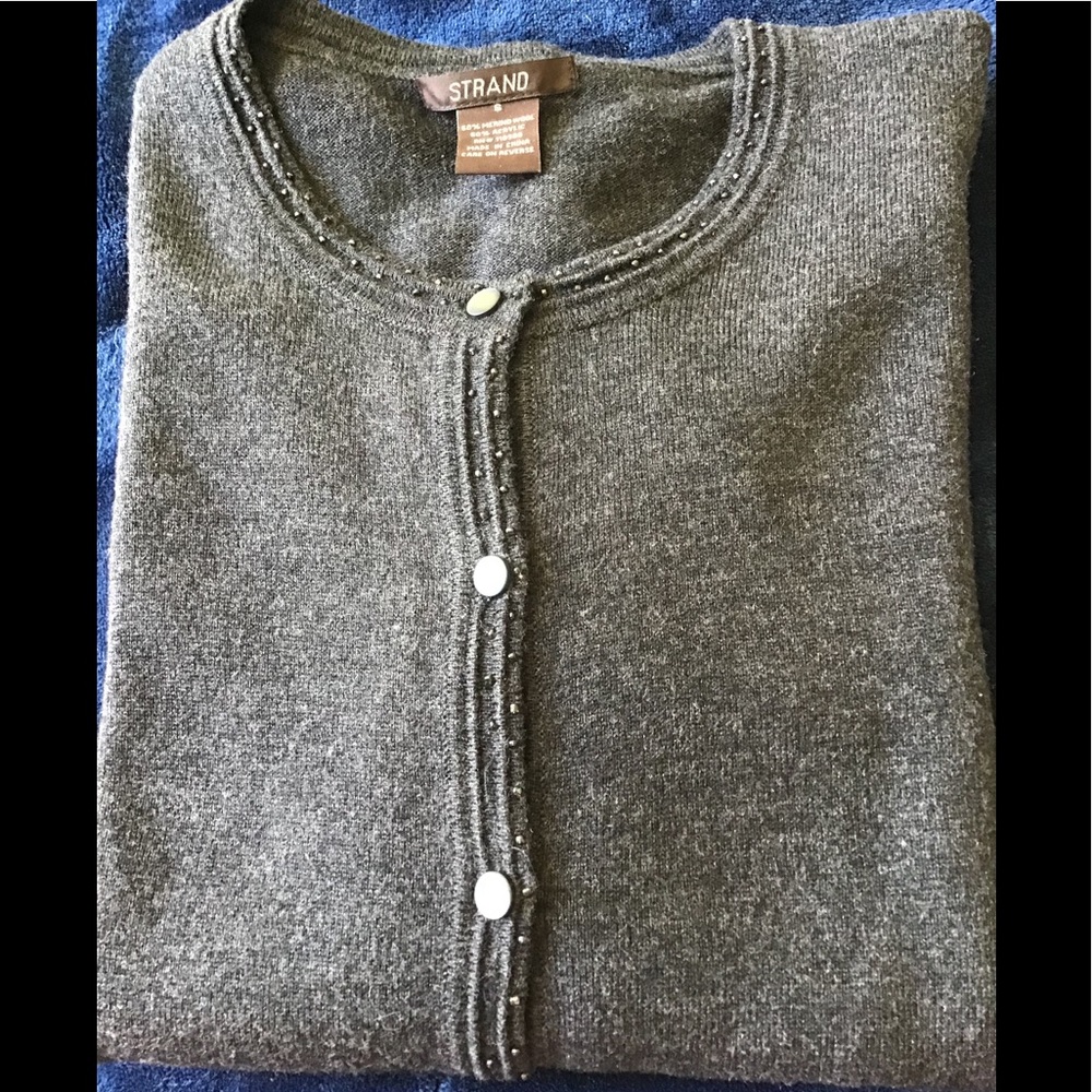 Black cardigan sweater